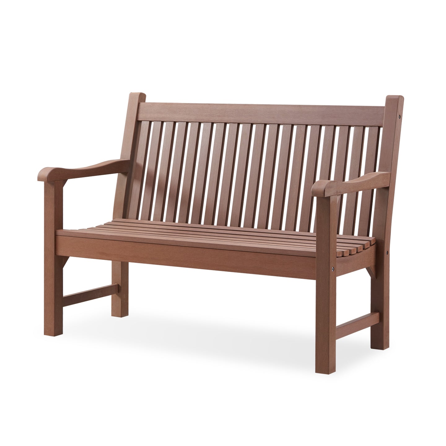 Psilvam Garden Bench, 2-Person Poly Lumber Patio Bench